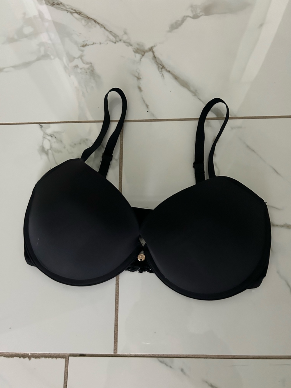 Natori Black Smooth T-Shirt Bra with Light Padding size 32DD